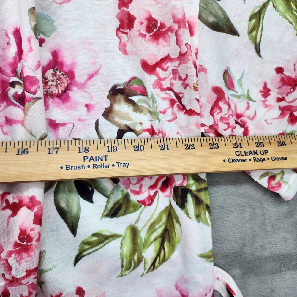 Show Me Your Mumu Robe One Size Pink White Floral “Brie Garden of Blooms” Kimono - Picture 13 of 14
